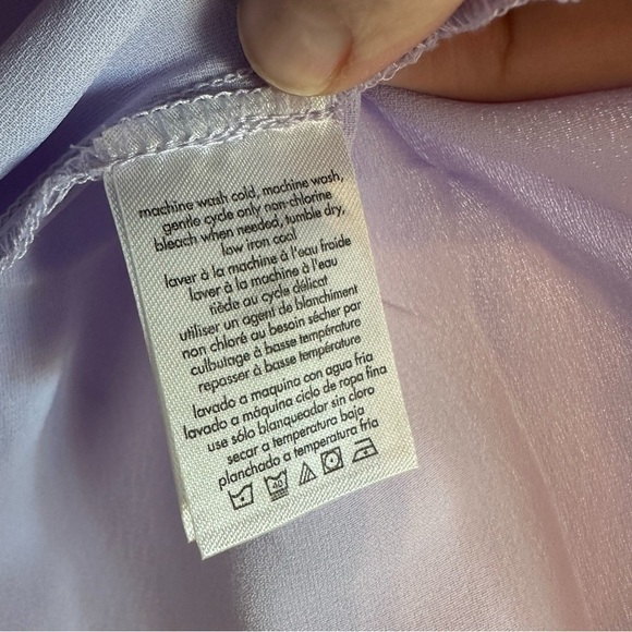 NWT WeWoreWhat purple lilac satin mini skirt women’s small - Picture 7 of 11